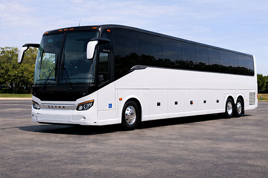 56-passenger charter bus rental Maitland TX